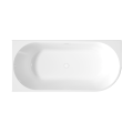 INVENA GLAMOUR wanna wolnostojąca przyścienna lewa 170x80 cm biała ryflowana