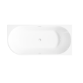 INVENA GLAMOUR wanna wolnostojąca przyścienna prawa 170x80 cm biała ryflowana