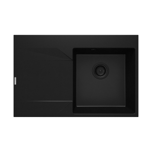 DEANTE EVORA zlewozmywak granitowy wpuszczany w blat 760x500 mm nero