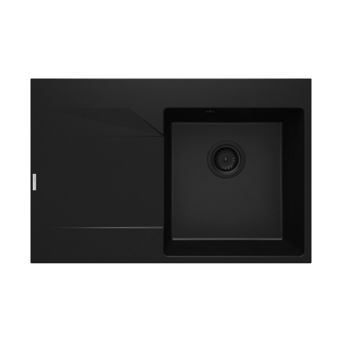 DEANTE EVORA zlewozmywak granitowy wpuszczany w blat 760x500 mm nero