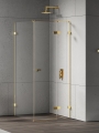 NEW TRENDY EVENTA kabina prysznicowa 90x90 cm kwadratowa profil gold shine szkło transparentne