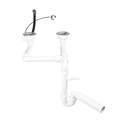 MCALPINE syfon zlewozmywakowy podwójny rurowy