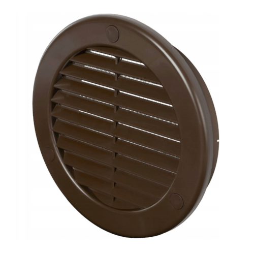 AWENTA TRU Kratka wentylacyjna fi100 brązowa z kołnierzem TRU14KBR