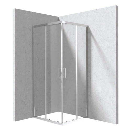  DEANTE FUNKIA EVO kabina prysznicowa 80x90 cm prostokątna profil chrom szkło transparentne