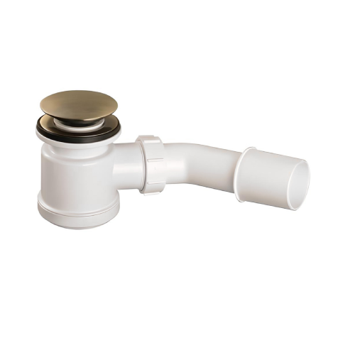 MCALPINE syfon brodzikowy z elementem umożliwiającym czyszczenie od góry antyczny brąz