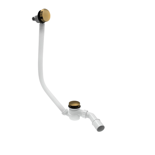 MCALPINE zestaw odpływowo-przelewowy do wanny z mechanizmem napełniającym zloty