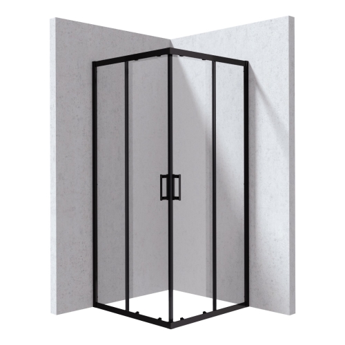 DEANTE FUNKIA EVO kabina prysznicowa 90x90 cm kwadratowa profil nero szkło transparentne 