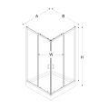 NEW TRENDY SUVIA 90x90 cm Kabina kwadratowa szkło transparentne