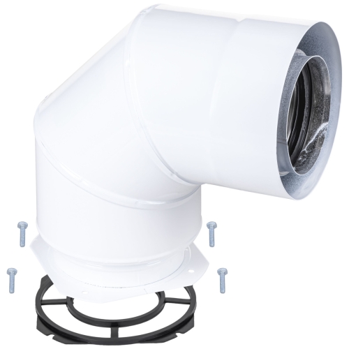 IMMERGAS Adapter kolano 90st. redukc 60/100-80/125 biały