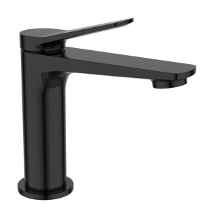 INVENA ALONIA bateria umywalkowa stojąca czarny połysk