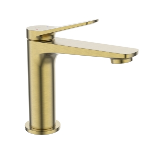 INVENA ALONIA bateria umywalkowa stojąca złoto szczotkowane