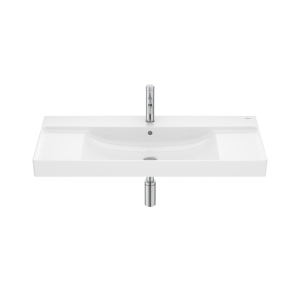 ROCA ONA umywalka meblowa prostokątna 100x46 cm finceceramic biały 