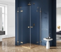 NEW TRENDY AVEXA GOLD BRUSHED 100x120 cm kabina prostokątna, szkło transparentne