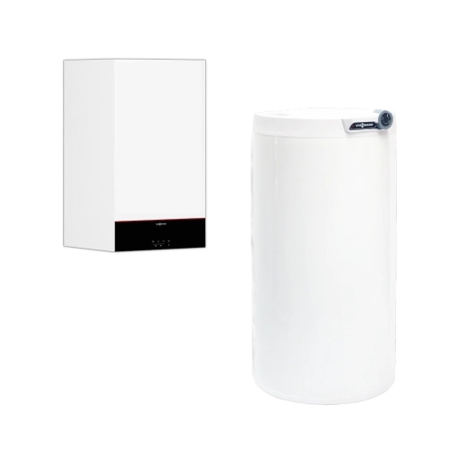 VIESSMANN VITODENS 100-W kocioł gazowy kondensacyjny 25kW B1HG + zasobnik EWS-160 z grzałką ceramiczną 2,2 kW