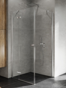 NEW TRENDY KALIBRA kabina prysznicowa 80x80 cm kwadratowa profil chrom szkło transparentne