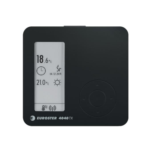 EUROSTER 4040TXRXB  regulator temperatury z wyświetlaczem e-papier czarny