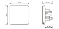 Euroster e2233 SMART 230V SMART, podtynkowy, Wi-FI, Tuya czarny