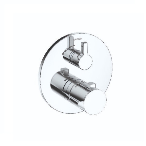 KLUDI NOVA FONTE Puristic bateria natryskowa podtynkowa z termostatem chrom