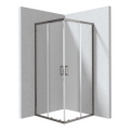 DEANTE FUNKIA EVO kabina prysznicowa 80x80 cm kwadratowa profil titanium szkło transparentne 