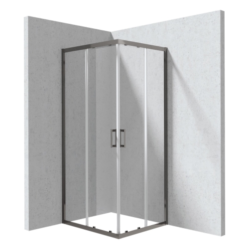 DEANTE FUNKIA EVO kabina prysznicowa 80x90 cm prostokątna profil titanium szkło transparentne 