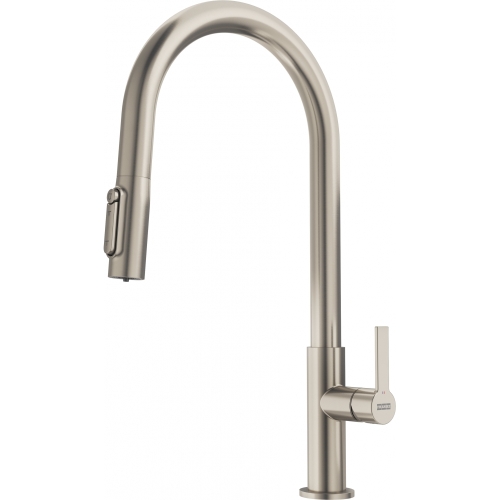 FRANKE MARIS SLIM CLEAR WATER J pull-out bateria kuchenna stojąca z wyciąganą wylewką stal 