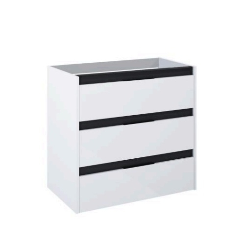 ROCA ALPINE szafka podumywalkowa 80 cm wisząca biały połysk / czarny 