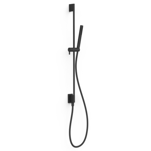 TRES zestaw natryskowy z przyłączem wody w ścianie czarny mat