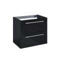 ROCA KWADRO szafka podumywalkowa 60 cm wisząca czarny połysk 