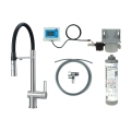 DEANTE MAGNETIC bateria kuchenna stojąca z elastyczną wylewką z filtrem do wody titanium