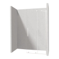 DEANTE PRIZMA WALK-IN ścianka prysznicowa 100 cm prifil bianco szkło transparentne
