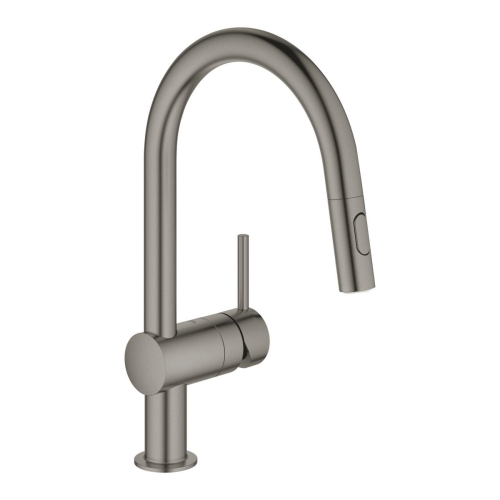 GROHE MINTA bateria zlewozmywakowa stojąca z wyciągną wylewką brushed hard graphite