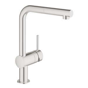 GROHE MINTA bateria kuchenna stojąca z wyciągną wylewką stal nierdzewna 