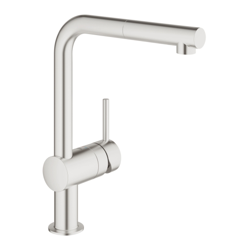 GROHE MINTA bateria kuchenna stojąca z wyciągną wylewką stal nierdzewna 
