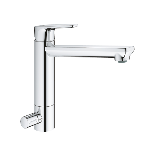 GROHE BAUEDGE jednouchwytowa bateria zlewozmywakowa z zaworem odcinającym do zmywarek chrom