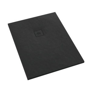 SCHEDLINE PROTOS brodzik prostokątny 80x90 cm kompozytowy czarny struktura