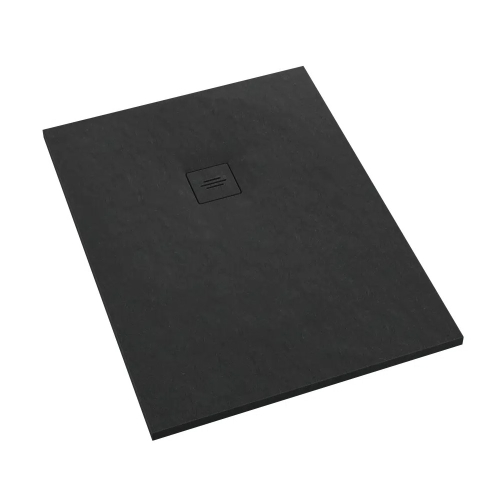 SCHEDLINE PROTOS brodzik prostokątny 80x90 cm kompozytowy czarny struktura