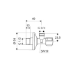 SCHELL COMFORT zawór kątowy 1/2'x3/4''' z funkcją regulacji 