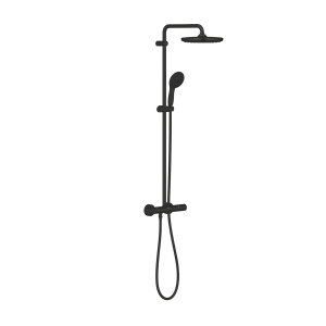 GROHE TEMPESTA 250 Cube zestaw natryskowy termostatyczny z deszczownicą i baterią czarny mat