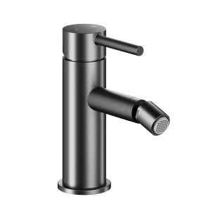 KFA MOZA bateria bidetowa stojąca z korkiem klik-klak gun metal grey