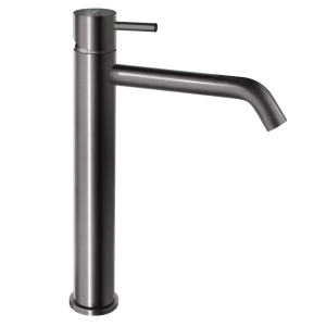 FERRO CIRICULUS bateria umywalkowa stojąca wysoka z korkiem klik klak gun metal