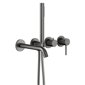 KFA MOZA zestaw wannowo-prysznicowy podtynkowy z baterią 2-funkcyjną gun metal grey