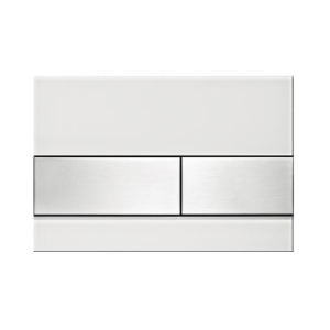 TECE square przycisk spłukujący szkło białe, przyciski stal 9240801