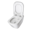 ROCA GAP SQUARE RIMLESS miska WC wisząca z deską sedesową wolnoopadającą