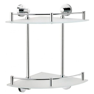 STELLA CLASSIC półka szklana podwójna  chrom 07.872