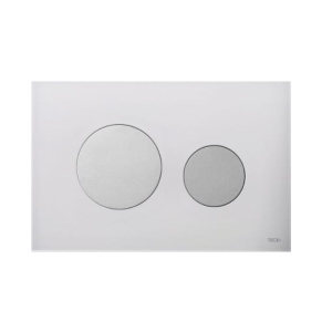 TECE loop przycisk spłukujący szkło białe, przycisk chrom mat 9240659